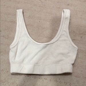 Zara White Terry Bralette